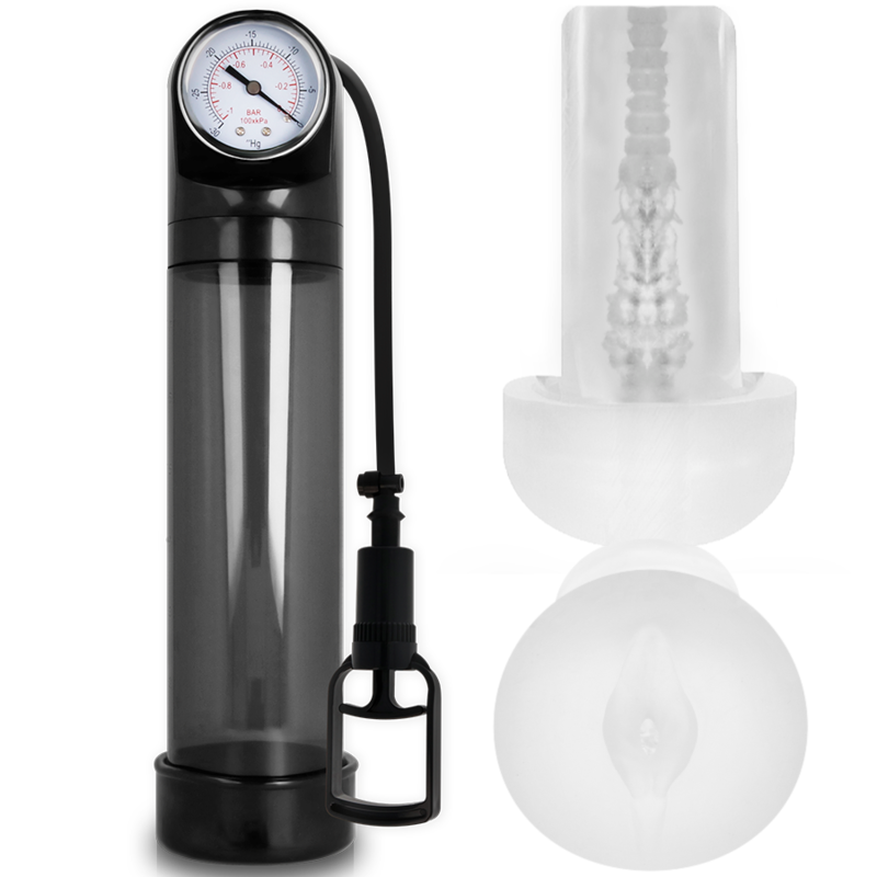 Imagen que nos facilita PUMP ADDICTED de su producto erótico PUMP ADDICTED - BOMBA ERECCIÓN RX9 NEGRO CON MASTURBADOR para nuestra categoría "JUGUETES BIENESTAR |Juguetes para Hombres|Accesorios para el pene|Bomba Alargadora Pene".