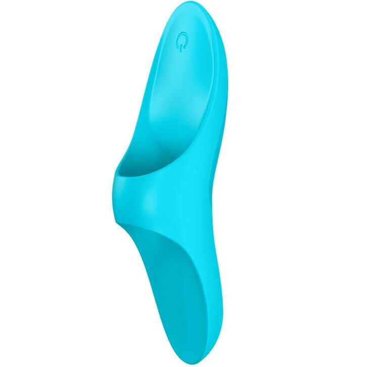 Imagen que nos facilita SATISFYER VIBRATOR de su producto erótico SATISFYER - TEASER DEDAL VIBRADOR AZUL LIGHT para nuestra categoría "JUGUETES BIENESTAR |Vibradores|Vibradores Dedo".
