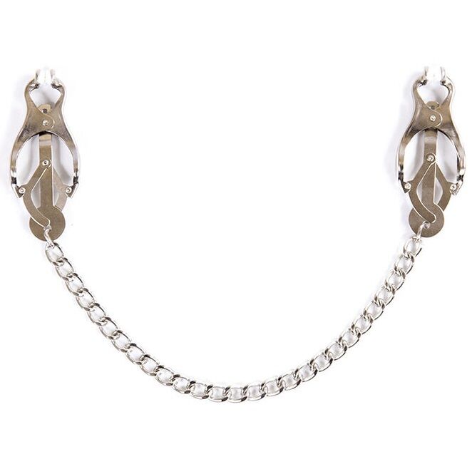 Imagen que nos facilita OHMAMA FETISH de su producto erótico OHMAMA FETISH - PINZAS METALICAS CON CADENA para nuestra categoría "BDSM & BONDAGE |Artículos BDSM|Pinzas Pezones BDSM".