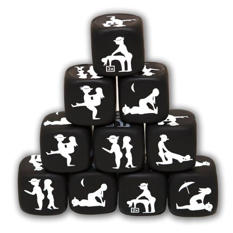 Imagen que nos facilita DIABLO PICANTE de su producto erótico DIABLO PICANTE - DADO DE POSTURAS NEGRO para nuestra categoría "JUEGOS |Juego de Dados".