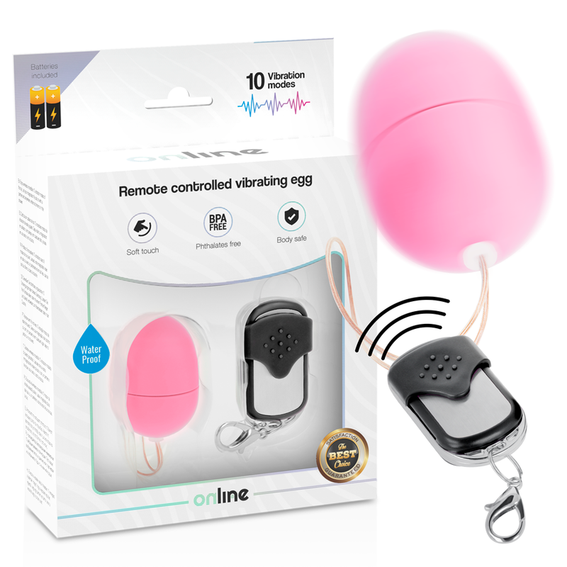 Imagen que nos facilita ONLINE de su producto erótico ONLINE - HUEVO VIBRADOR CONTROL REMOTO S ROSA para nuestra categoría "JUGUETES BIENESTAR |Vibradores|Vibradores control remoto".