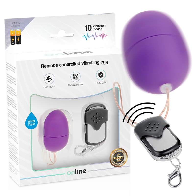 Imagen que nos facilita ONLINE de su producto erótico ONLINE - HUEVO VIBRADOR CONTROL REMOTO S LILA para nuestra categoría "JUGUETES BIENESTAR |Vibradores|Vibradores control remoto".