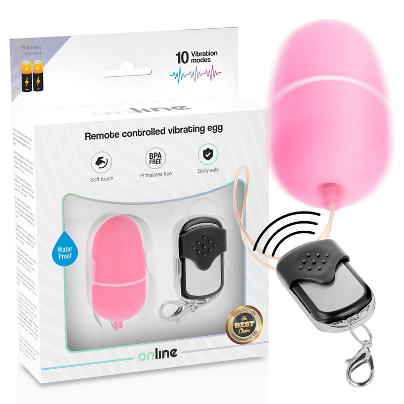 Imagen que nos facilita ONLINE de su producto erótico ONLINE - HUEVO VIBRADOR CONTROL REMOTO M ROSA para nuestra categoría "JUGUETES BIENESTAR |Vibradores|Vibradores control remoto".