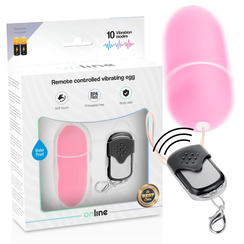 Imagen que nos facilita ONLINE de su producto erótico ONLINE - HUEVO VIBRADOR CONTROL REMOTO L ROSA para nuestra categoría "JUGUETES BIENESTAR |Vibradores|Vibradores control remoto".