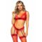 Imagen que nos facilita LEG AVENUE SETS de su producto erótico LEG AVENUE - SET TRES PIEZAS DE ENCAJES TALLA ÚNICA - ROJO para nuestra categoría "MODA & LENCERÍA|Lencería Mujer|Lencería Picante|Sets con Liguero".