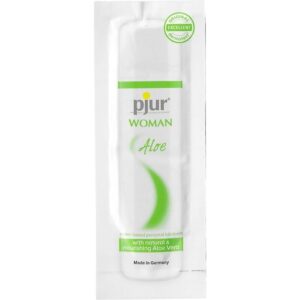 Imagen que nos facilita PJUR de su producto erótico PJUR - WOMAN ALOE LUBRICANTE BASE AGUA 2 ML para nuestra categoría "DROGUERÍA |Lubricantes|Monodosis".