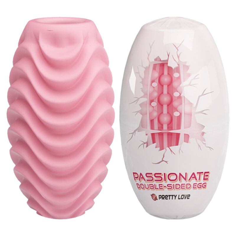 Imagen que nos facilita PRETTY LOVE MALE de su producto erótico PRETTY LOVE - HUEVO MASTURBADOR DOBLE CARA ROSA para nuestra categoría "JUGUETES BIENESTAR |Juguetes para Hombres|Vaginas con vibración".