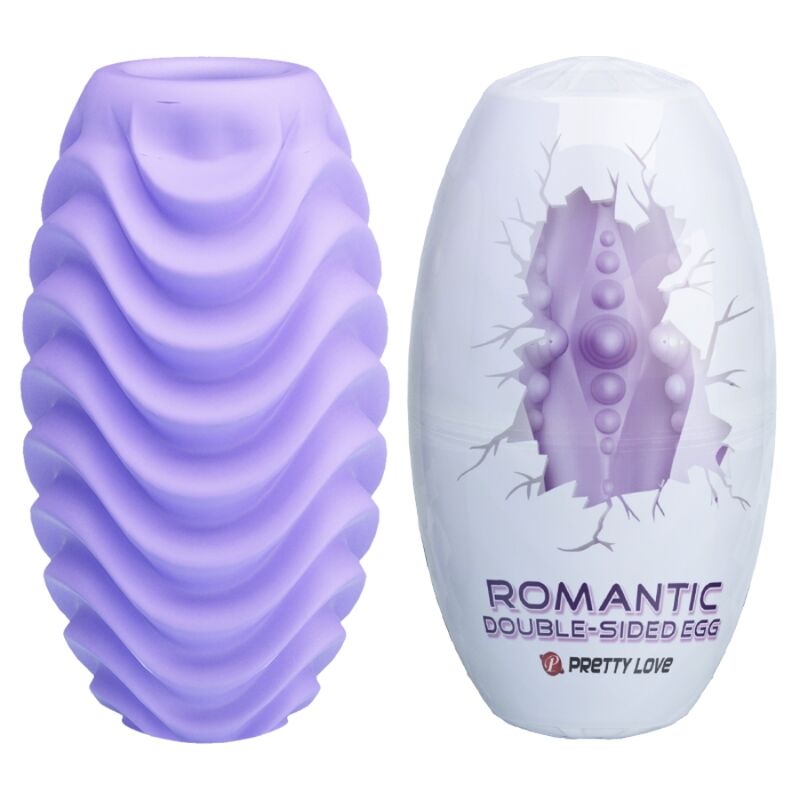 Imagen que nos facilita PRETTY LOVE MALE de su producto erótico PRETTY LOVE - HUEVO MASTURBADOR DOBLE CARA LILA para nuestra categoría "JUGUETES BIENESTAR |Juguetes para Hombres|Vaginas con vibración".