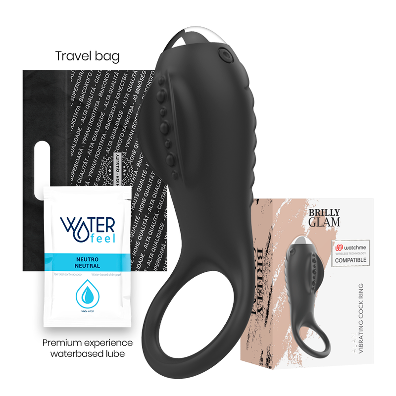 Imagen que nos facilita BRILLY GLAM de su producto erótico BRILLY GLAM - ALAN ANILLO COMPATIBLE CON WATCHME WIRELESS TECHNOLOGY para nuestra categoría "JUGUETES BIENESTAR |Juguetes para Hombres|Accesorios para el pene|Anillos Pene|Anillos con Vibración".