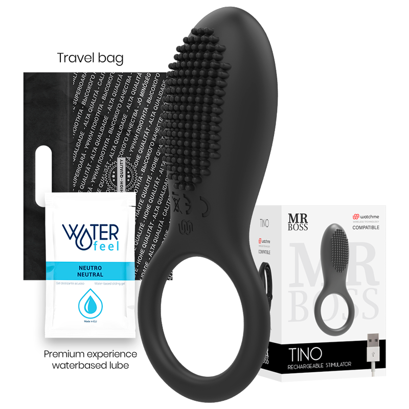 Imagen que nos facilita MR. BOSS de su producto erótico MR BOSS - TINO ANILLO ESTIMULADOR COMPATIBLE CON WATCHME WIRELESS TECHNOLOGY para nuestra categoría "JUGUETES BIENESTAR |Vibradores|Vibradores control remoto".