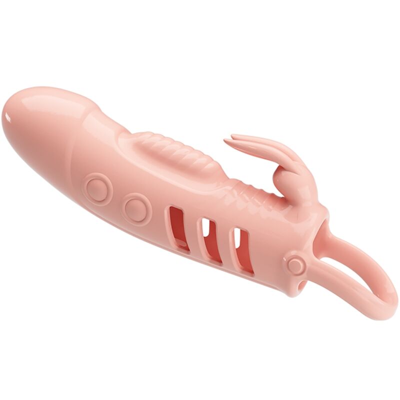 Imagen que nos facilita PRETTY LOVE de su producto erótico PRETTY LOVE - SLOANE FUNDA PENE RABBIT NATURAL para nuestra categoría "JUGUETES BIENESTAR |Juguetes para Hombres|Accesorios para el pene|Fundas Pene sin extensión".