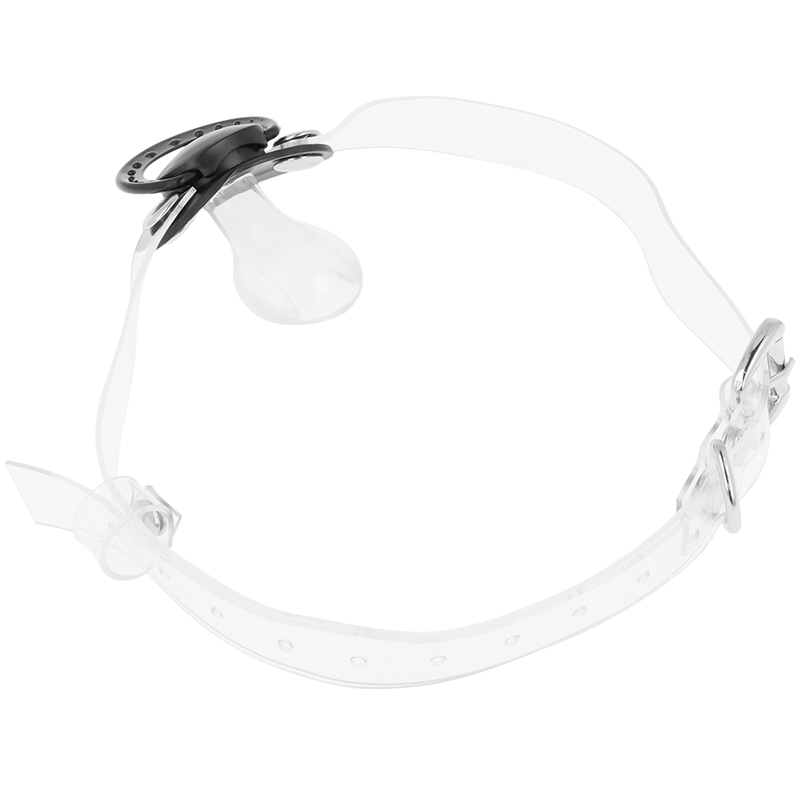 Imagen que nos facilita OHMAMA FETISH de su producto erótico OHMAMA FETISH - MORDAZA CHUPETE TRANSPARENTE para nuestra categoría "BDSM & BONDAGE |Bondage|Mordazas".