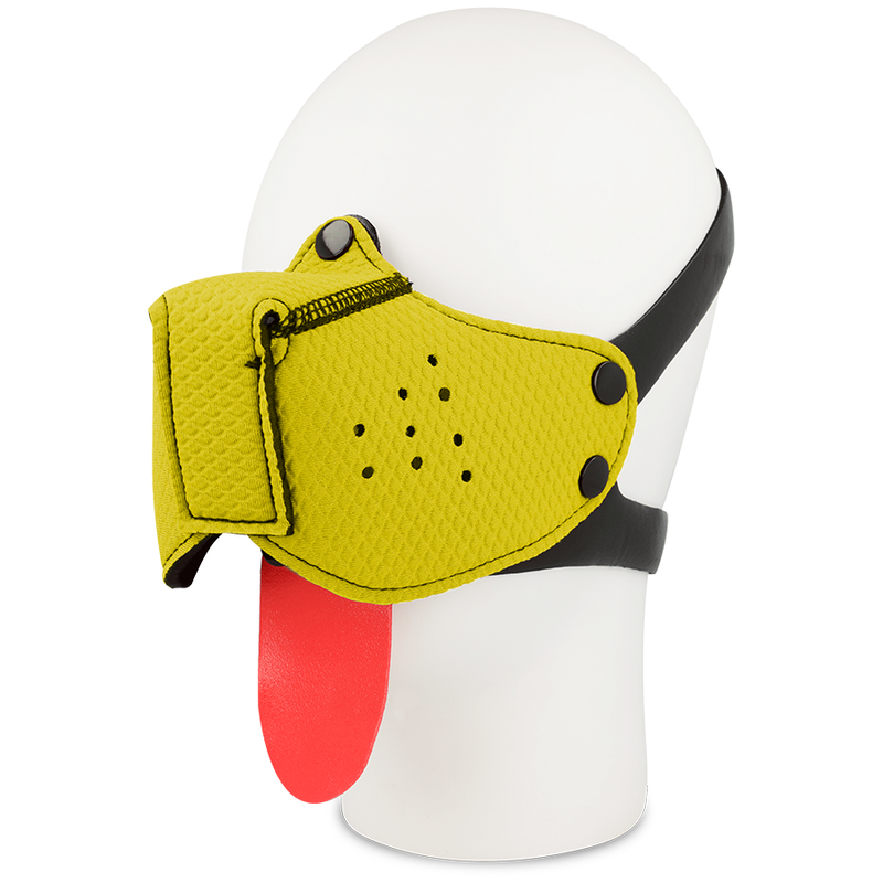Imagen que nos facilita OHMAMA FETISH de su producto erótico OHMAMA FETISH - BOZAL PERRO AMARILLO para nuestra categoría "BDSM & BONDAGE |Bondage|Bozal".