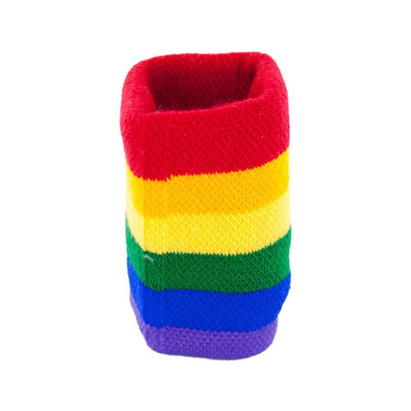 Imagen que nos facilita PRIDE de su producto erótico PRIDE - MUÑEQUERA BANDERA LGBT para nuestra categoría "ARTÍCULOS VARIOS|Articulos divertidos|Complementos".