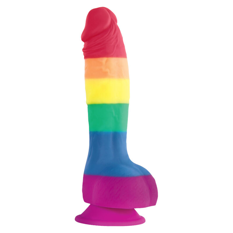 Imagen que nos facilita PRIDE de su producto erótico PRIDE - DILDO BANDERA LGBT 15 CM para nuestra categoría "JUGUETES BIENESTAR |Dildos sin Vibración|Penes realisticos".