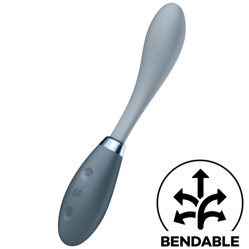 Imagen que nos facilita SATISFYER VIBRATOR de su producto erótico SATISFYER - G-SPOT FLEX 3 MULTI VIBRADOR GRIS para nuestra categoría "JUGUETES BIENESTAR |Vibradores|100% Sumergible".