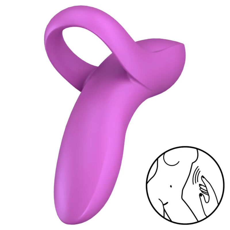 Imagen que nos facilita SATISFYER VIBRATOR de su producto erótico SATISFYER - BOLD LOVER DEDAL VIBRADOR ROSA para nuestra categoría "JUGUETES BIENESTAR |Vibradores|Vibradores Dedo".