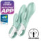 Imagen que nos facilita SATISFYER CONNECT de su producto erótico SATISFYER - AIR PUMP BUNNY 5+ VIBRADOR RABBIT INFLABLE APP VERDE para nuestra categoría "JUGUETES BIENESTAR |Vibradores|Vibradores con APP".