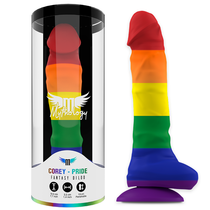 Imagen que nos facilita MYTHOLOGY FANTASY DILDO de su producto erótico MYTHOLOGY - COREY PRIDE DILDO L para nuestra categoría "JUGUETES BIENESTAR |Juguetes para Hombres|Masturbadores varios".