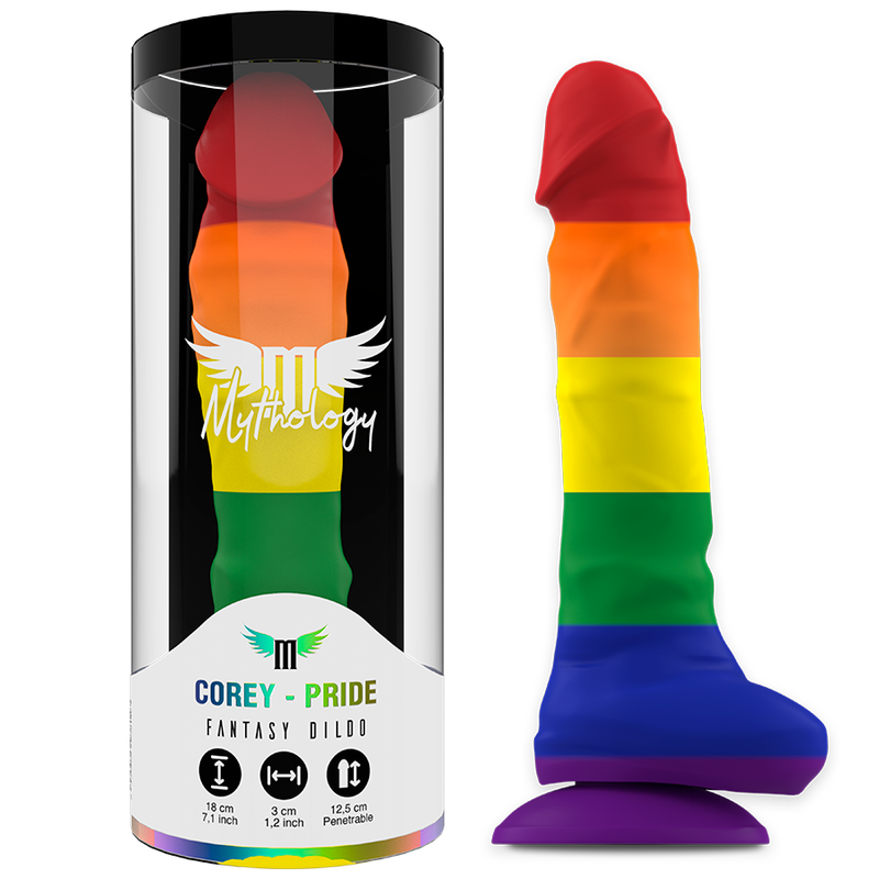 Imagen que nos facilita MYTHOLOGY FANTASY DILDO de su producto erótico MYTHOLOGY - COREY PRIDE DILDO M para nuestra categoría "JUGUETES BIENESTAR |Juguetes para Hombres|Masturbadores varios".