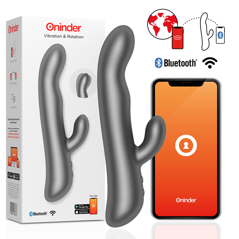 Imagen que nos facilita ONINDER de su producto erótico ONINDER - OSLO VIBRACIÓN & ROTACIÓN NEGRO - APP GRATUITA para nuestra categoría "JUGUETES BIENESTAR |Vibradores|Vibradores con APP".