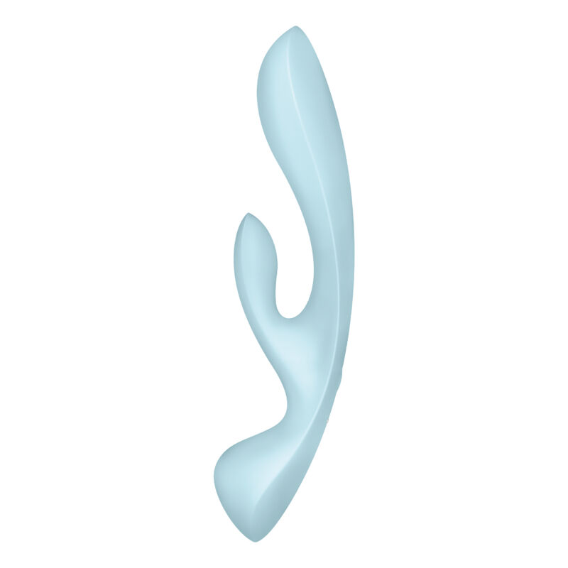 Imagen que nos facilita SATISFYER VIBRATOR de su producto erótico SATISFYER - TRIPLE OH VIBRADOR HÍBRIDO AZUL para nuestra categoría "JUGUETES BIENESTAR |Vibradores|Vibradores Rabbit".