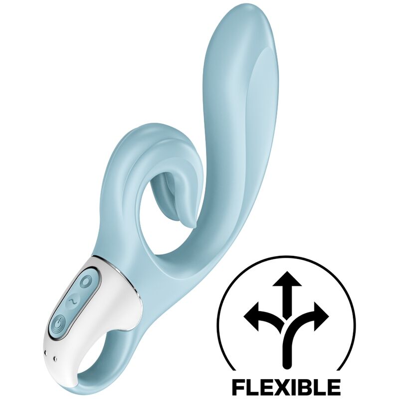 Imagen que nos facilita SATISFYER VIBRATOR de su producto erótico SATISFYER - LOVE ME VIBRADOR RABBIT AZUL para nuestra categoría "JUGUETES BIENESTAR |Vibradores|Vibradores Rabbit".
