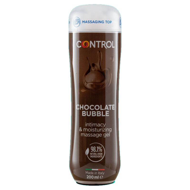 Imagen que nos facilita CONTROL LUBES de su producto erótico CONTROL - GEL DE MASAJE 3 EN 1 CHOCOLATE BUBBLE 200 ML para nuestra categoría "DROGUERÍA |Para Masajes|Aceites con Sabores".