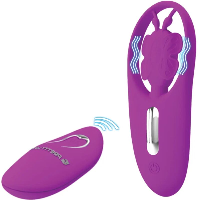Imagen que nos facilita PRETTY LOVE SMART de su producto erótico PRETTY LOVE - DANCING BUTTERFLY ESTIMULADOR PARA BRAGUITA CON CONTROL REMOTO LILA para nuestra categoría "JUGUETES BIENESTAR |Vibradores|Vibradores control remoto".