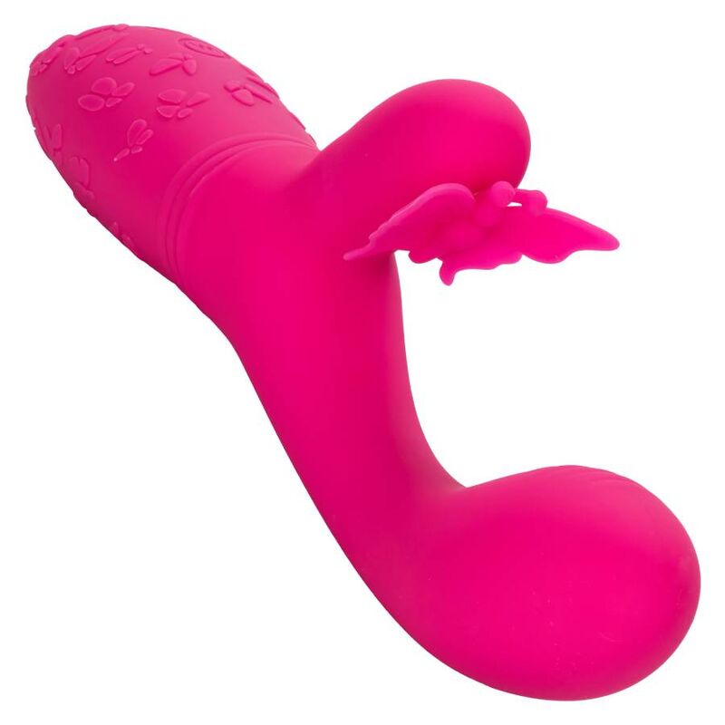 Imagen que nos facilita CALEXOTICS de su producto erótico CALEXOTICS - BUTTERFLY KISS FLUTTER ROSA para nuestra categoría "JUGUETES BIENESTAR |Vibradores|Vibradores Rabbit".