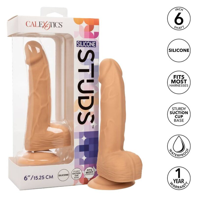 Imagen que nos facilita CALEXOTICS de su producto erótico CALEXOTICS - SILICONE STUDS 15.24 CM SKIN para nuestra categoría "JUGUETES BIENESTAR |Dildos sin Vibración".