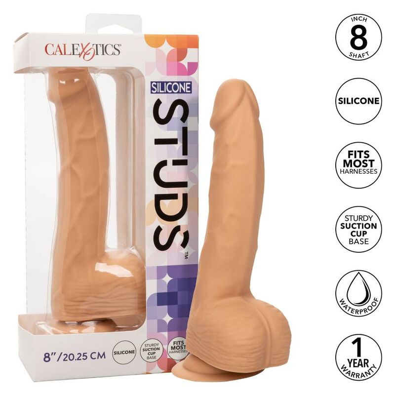Imagen que nos facilita CALEXOTICS de su producto erótico CALEXOTICS - SILICONE STUDS 20.32 CM SKIN para nuestra categoría "JUGUETES BIENESTAR |Dildos sin Vibración".