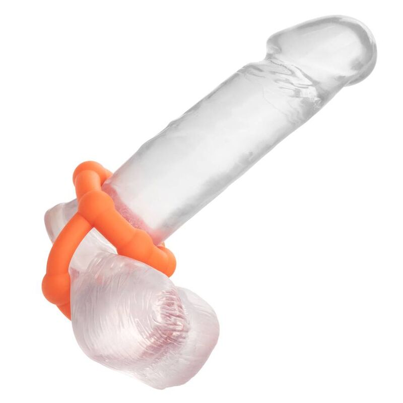 Imagen que nos facilita CALEXOTICS de su producto erótico CALEXOTICS - ALPHA ALL STAR RING NARANJA para nuestra categoría "JUGUETES BIENESTAR |Juguetes para Hombres|Accesorios para el pene|Anillos Pene|Anillos sin vibración".