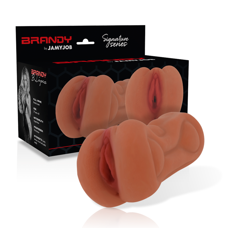 Imagen que nos facilita CYBER GIRLS BY JAMYJOB de su producto erótico JAMYJOB SIGNATURE - MASTURBADOR BRANDY VAGINA para nuestra categoría "JUGUETES BIENESTAR |Juguetes para Hombres|Vaginas con vibración".