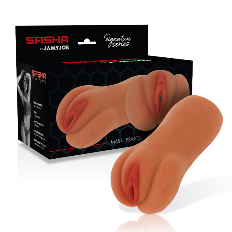 Imagen que nos facilita CYBER GIRLS BY JAMYJOB de su producto erótico JAMYJOB SIGNATURE - MASTURBADOR SASHA VAGINA para nuestra categoría "JUGUETES BIENESTAR |Juguetes para Hombres|Vaginas con vibración".