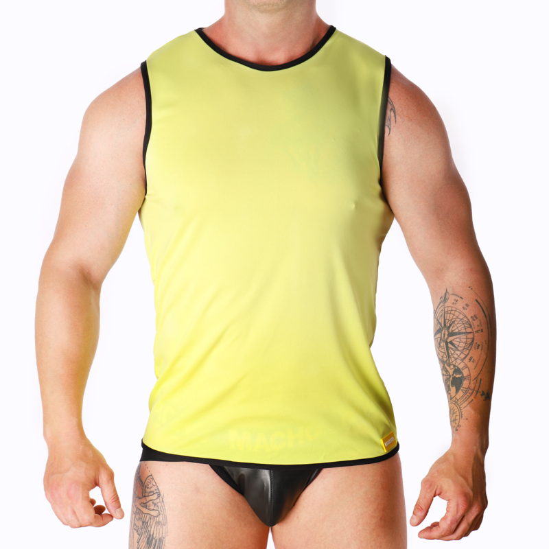 Imagen que nos facilita MACHO UNDERWEAR de su producto erótico MACHO - CAMISETA AMARILLO S/M para nuestra categoría "MODA & LENCERÍA|Lencería Hombre|Camisetas Masculinas".