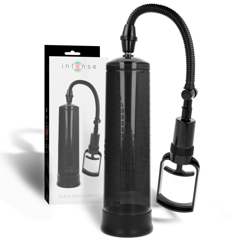 Imagen que nos facilita INTENSE PUMP de su producto erótico INTENSE - PUMP BOMBA NEGRA 01 para nuestra categoría "JUGUETES BIENESTAR |Juguetes para Hombres|Accesorios para el pene|Bomba Alargadora Pene".