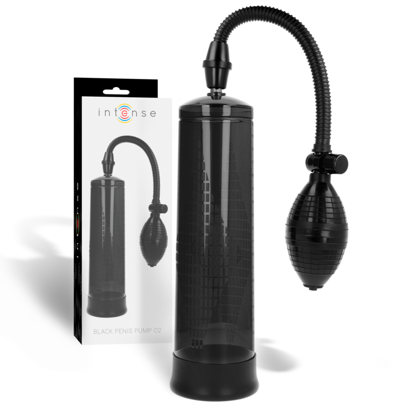 Imagen que nos facilita INTENSE PUMP de su producto erótico INTENSE - PUMP BOMBA NEGRA 02 para nuestra categoría "JUGUETES BIENESTAR |Juguetes para Hombres|Accesorios para el pene|Bomba Alargadora Pene".