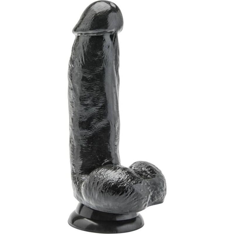Imagen que nos facilita GET REAL de su producto erótico GET REAL - DILDO 12 CM CON TESTÍCULOS NEGRO para nuestra categoría "JUGUETES BIENESTAR |Dildos sin Vibración|Penes realisticos".