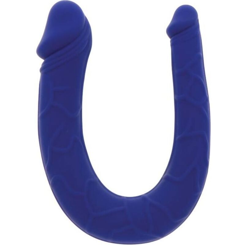 Imagen que nos facilita GET REAL de su producto erótico GET REAL - MINI DOUBLE DONG REALÍSTICO AZUL para nuestra categoría "JUGUETES BIENESTAR |Dildos sin Vibración|Penes dobles".