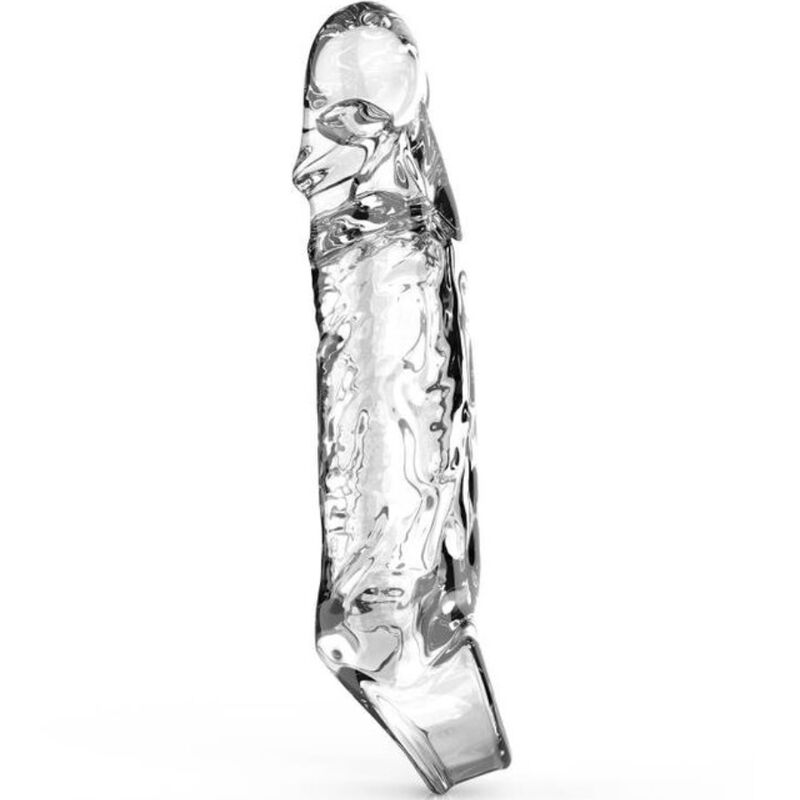 Imagen que nos facilita GET REAL de su producto erótico GET REAL - EXTENSION MEDIO 16 CM TRANSPARENTE para nuestra categoría "JUGUETES BIENESTAR |Juguetes para Hombres|Accesorios para el pene|Fundas Pene sin extensión".