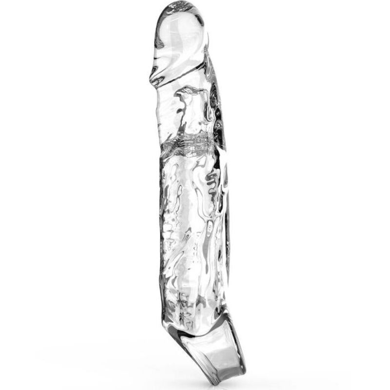 Imagen que nos facilita GET REAL de su producto erótico GET REAL - EXTENSION LARGO 19 CM TRANSPARENTE para nuestra categoría "JUGUETES BIENESTAR |Juguetes para Hombres|Accesorios para el pene|Fundas Pene sin extensión".