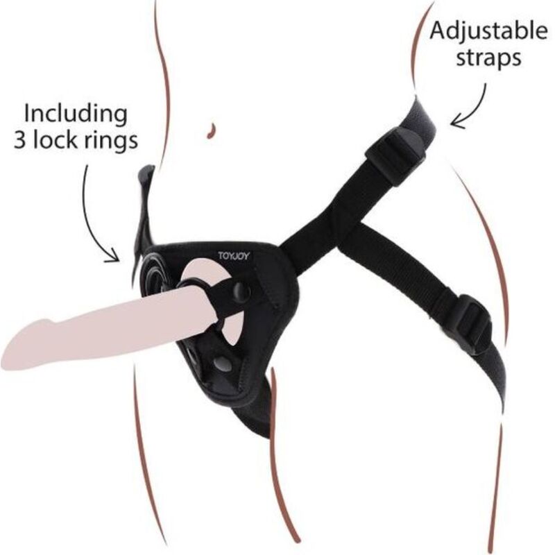 Imagen que nos facilita GET REAL de su producto erótico GET REAL - STRAP-ON HARNÉS NEGRO para nuestra categoría "JUGUETES BIENESTAR |Arneses|Arneses sin Vibración".