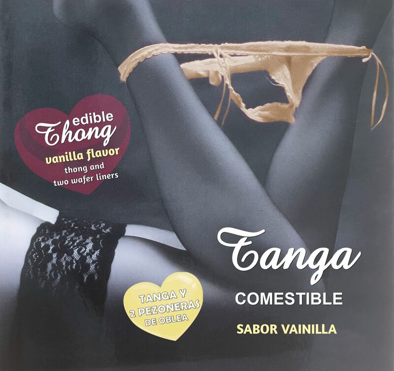 Imagen que nos facilita HOTFLOWERS de su producto erótico HOTFLOWERS - TANGA WAFER Y 2 PEZONES NIÑA SABOR VAINILLA /es/pt/es/fr/it/ para nuestra categoría "MODA & LENCERÍA|Lencería comestible".