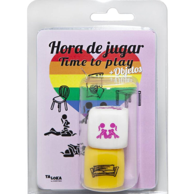 Imagen que nos facilita TALOKA de su producto erótico TALOKA - DADOS EROTICOS CON POSICIONES Y LUGARES HORA DE JUGAR para nuestra categoría "JUEGOS |Juegos Preliminares".