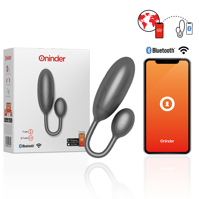Imagen que nos facilita ONINDER de su producto erótico ONINDER - DENVER HUEVO VIBRADOR NEGRO 7 X 2.7 CM - APP GRATUITA para nuestra categoría "JUGUETES BIENESTAR |Vibradores|Vibradores con APP".