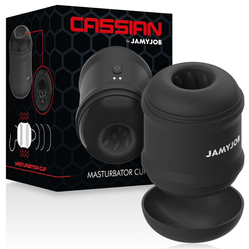 Imagen que nos facilita JAMYJOB de su producto erótico JAMYJOB - CASSIAN MASTURBADOR VIBRADOR para nuestra categoría "JUGUETES BIENESTAR |Juguetes para Hombres|Masturbadores varios".