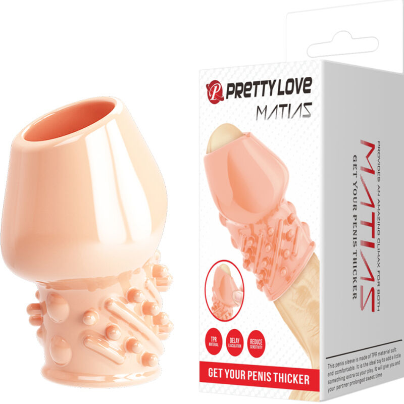 Imagen que nos facilita PRETTY LOVE MALE de su producto erótico PRETTY LOVE - MATIAS ENGROSADOR PENE NATURAL para nuestra categoría "JUGUETES BIENESTAR |Juguetes para Hombres|Accesorios para el pene|Fundas Pene sin extensión".
