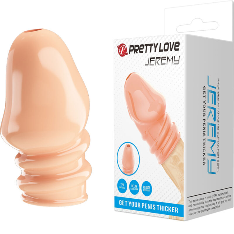 Imagen que nos facilita PRETTY LOVE MALE de su producto erótico PRETTY LOVE - JEREMY ENGROSADOR PENE NATURAL para nuestra categoría "JUGUETES BIENESTAR |Juguetes para Hombres|Accesorios para el pene|Fundas Pene sin extensión".