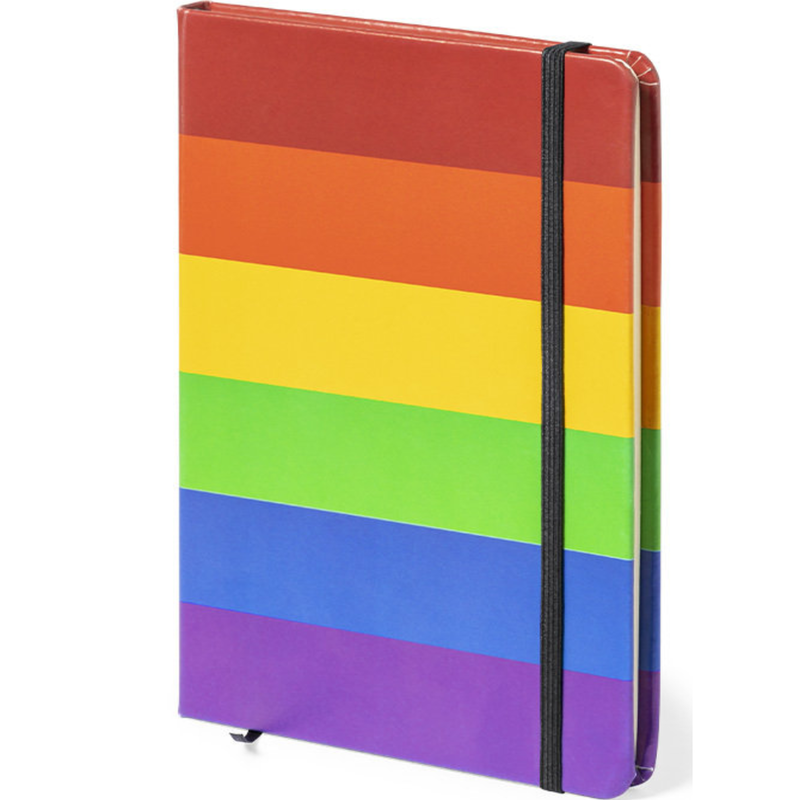 Imagen que nos facilita PRIDE de su producto erótico PRIDE - BLOC DE NOTAS 15 x 21 BANDERA LGBT para nuestra categoría "ARTÍCULOS VARIOS|Articulos divertidos|Complementos".